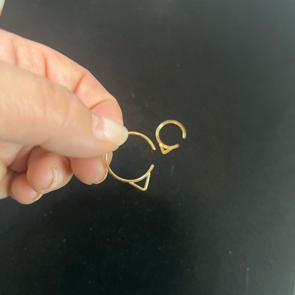 Handmade Open Gold Hoops